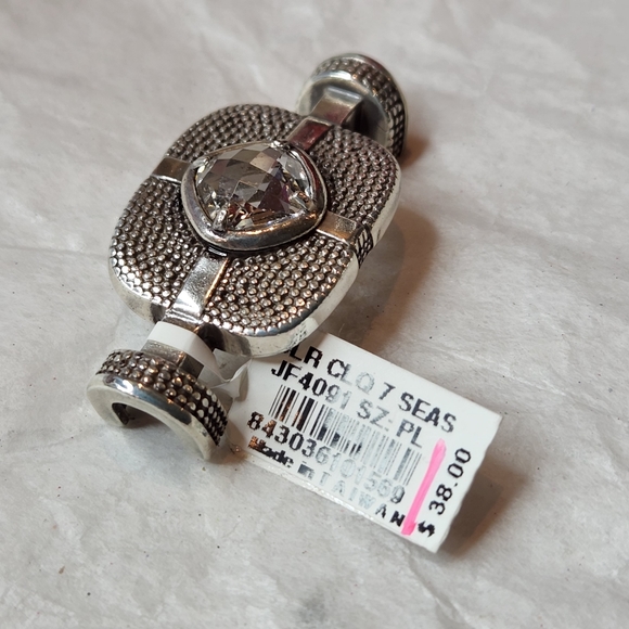 BRIGHTON color clique seven seas ornament for bracelet NEW$38 Silver crystal - Picture 6 of 7